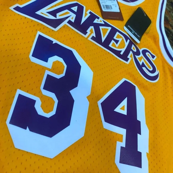 Brand New 1996-97 Hardwood Classics Los Angeles Lakers Shaquille O’Neal Size M - Picture 4 of 6